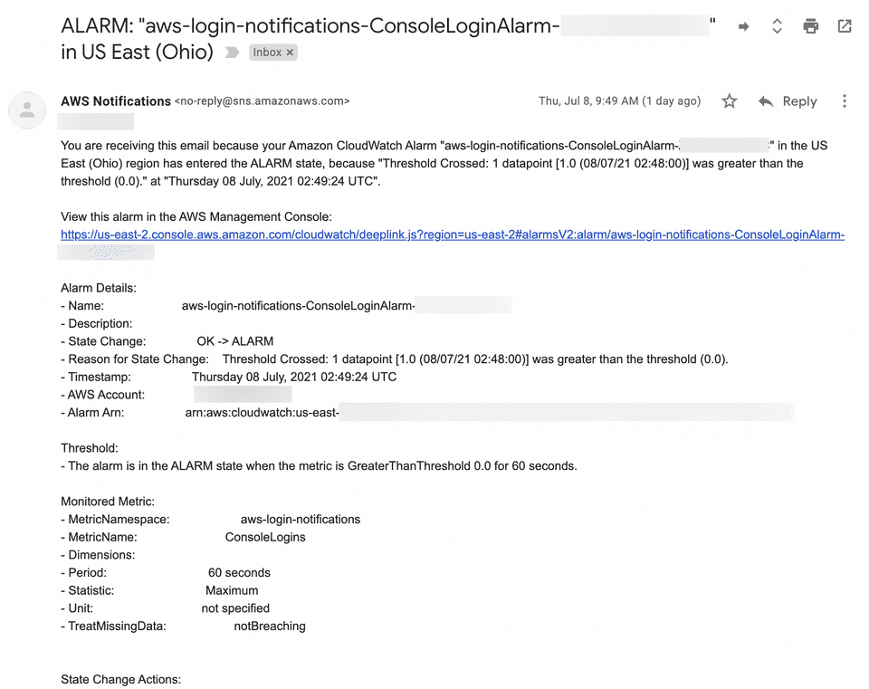 email notification email notification